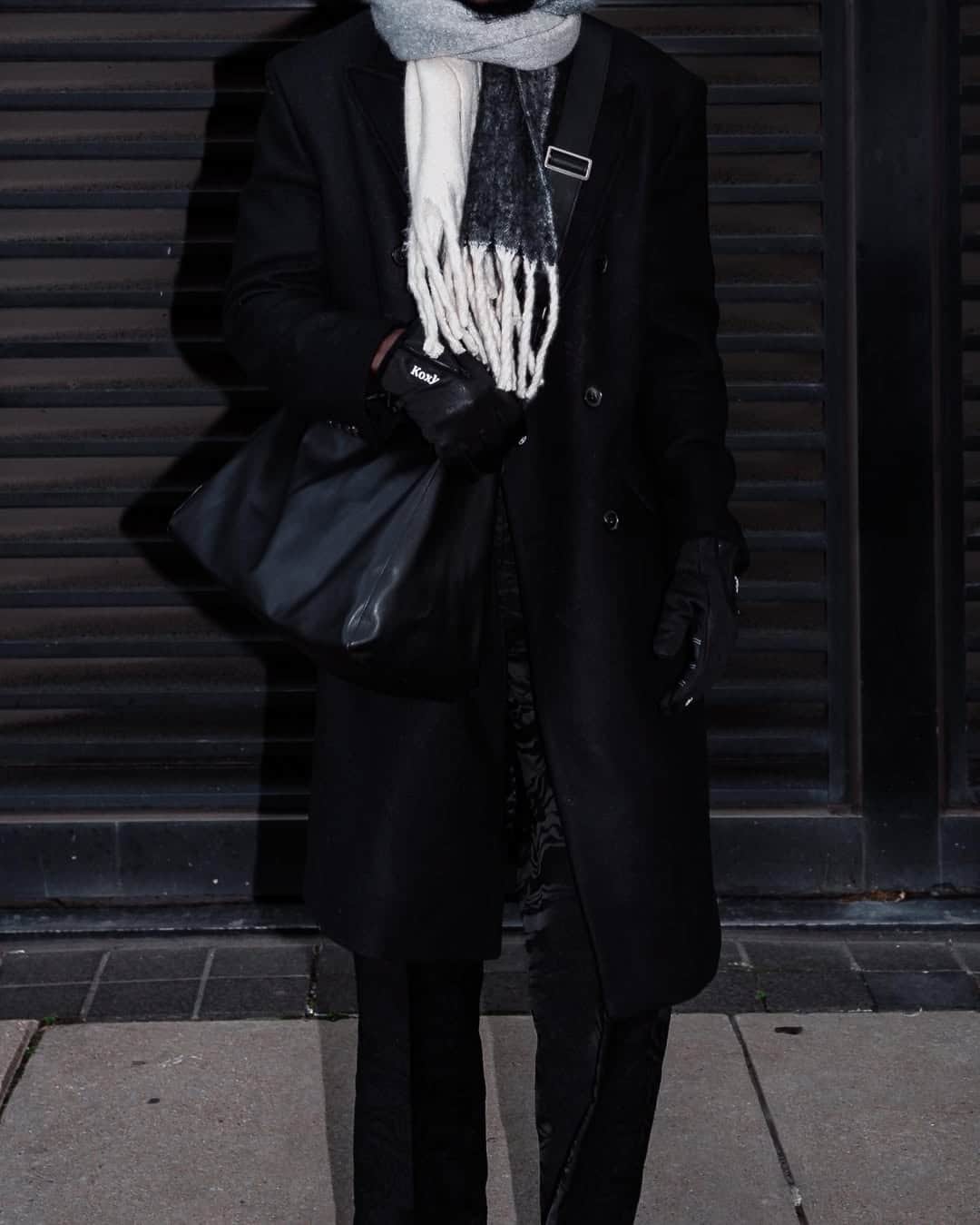 Zara coat and beanie, ASOS trousers