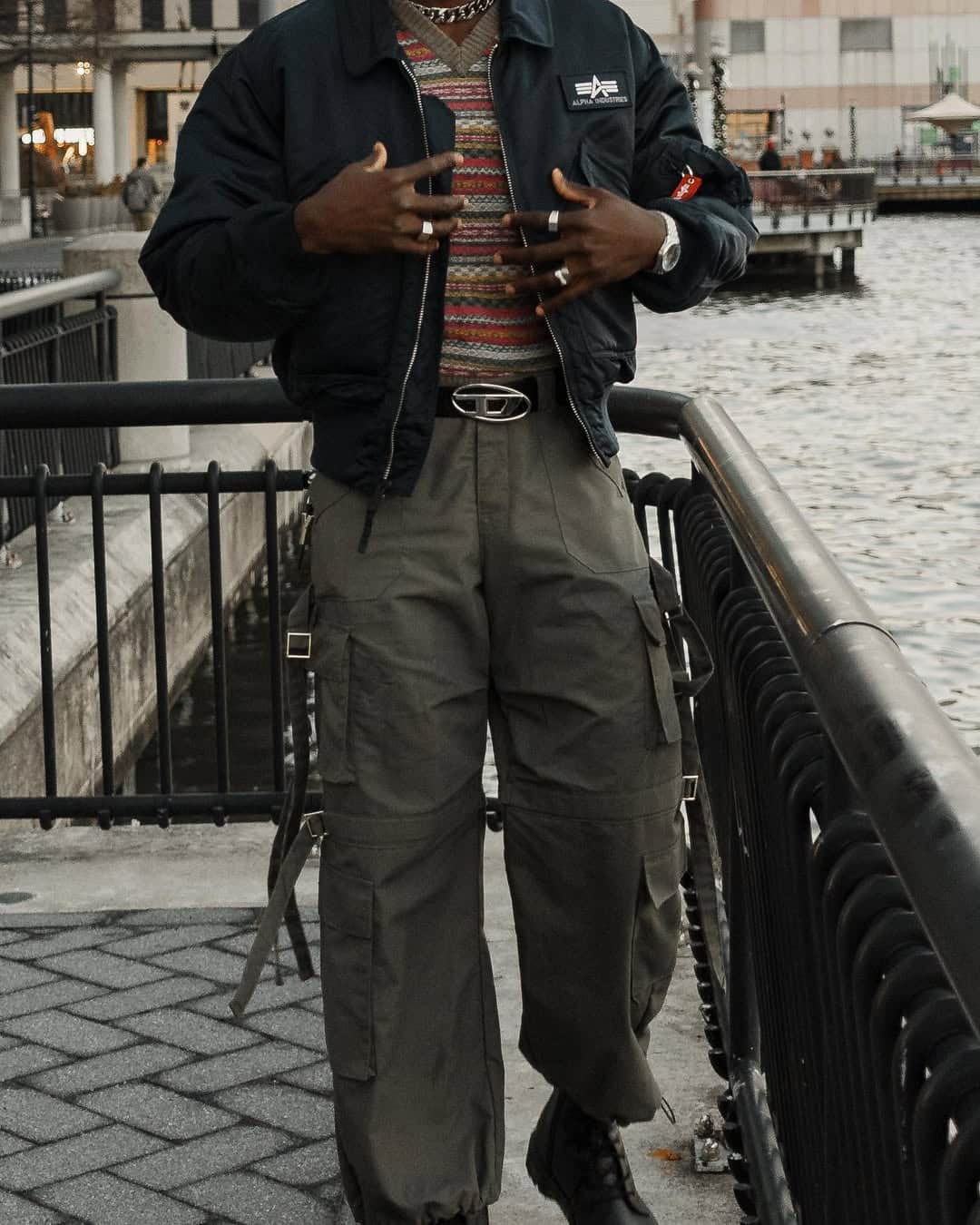 Waterfront style, Alpha Industries jacket