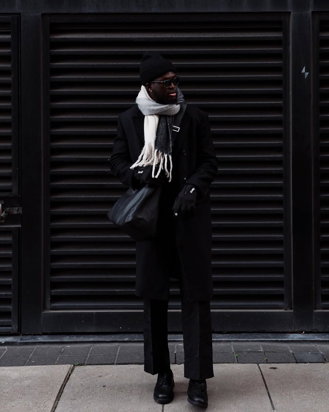 Zara coat and beanie, ASOS trousers