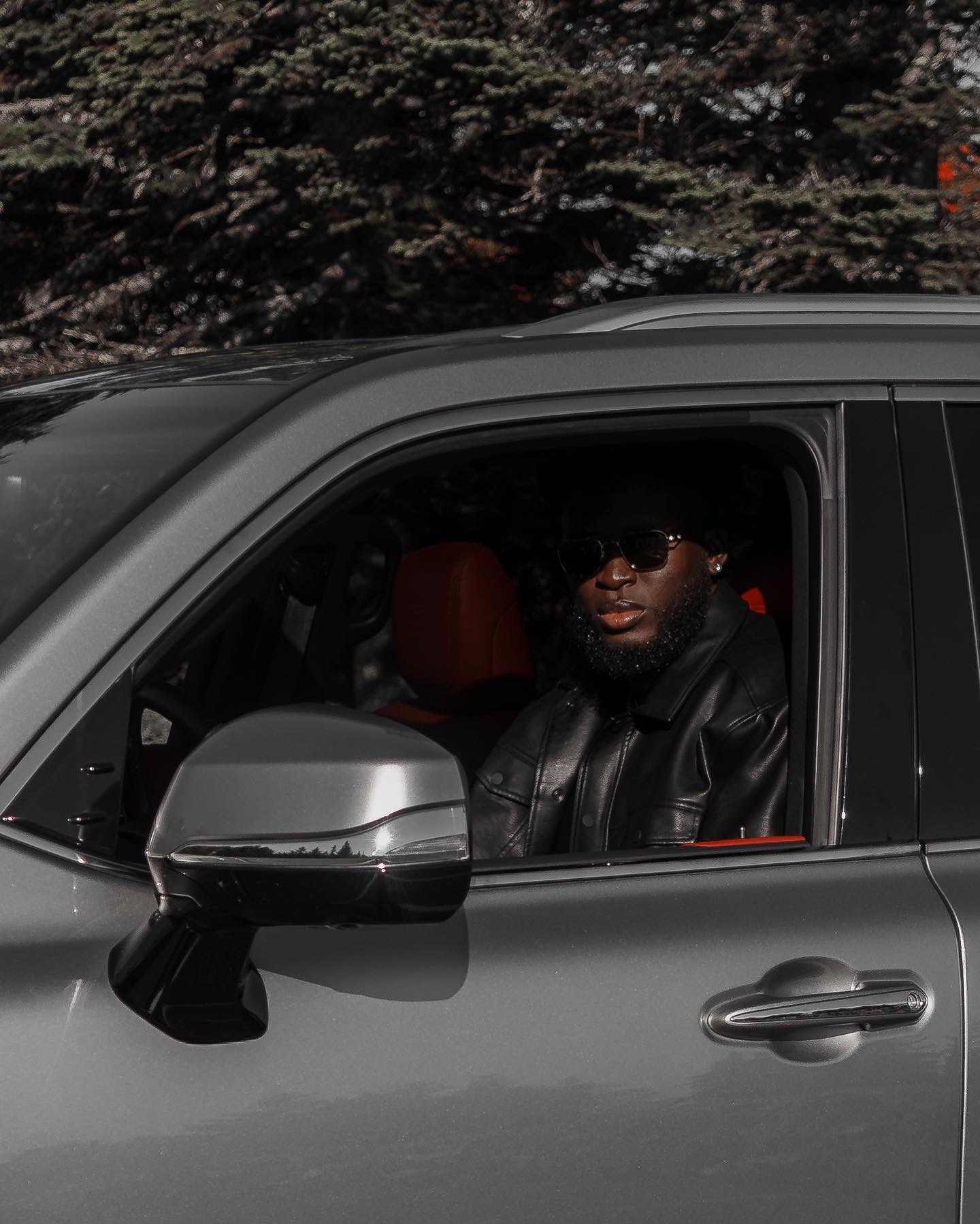Joshua Popoola behind the wheel